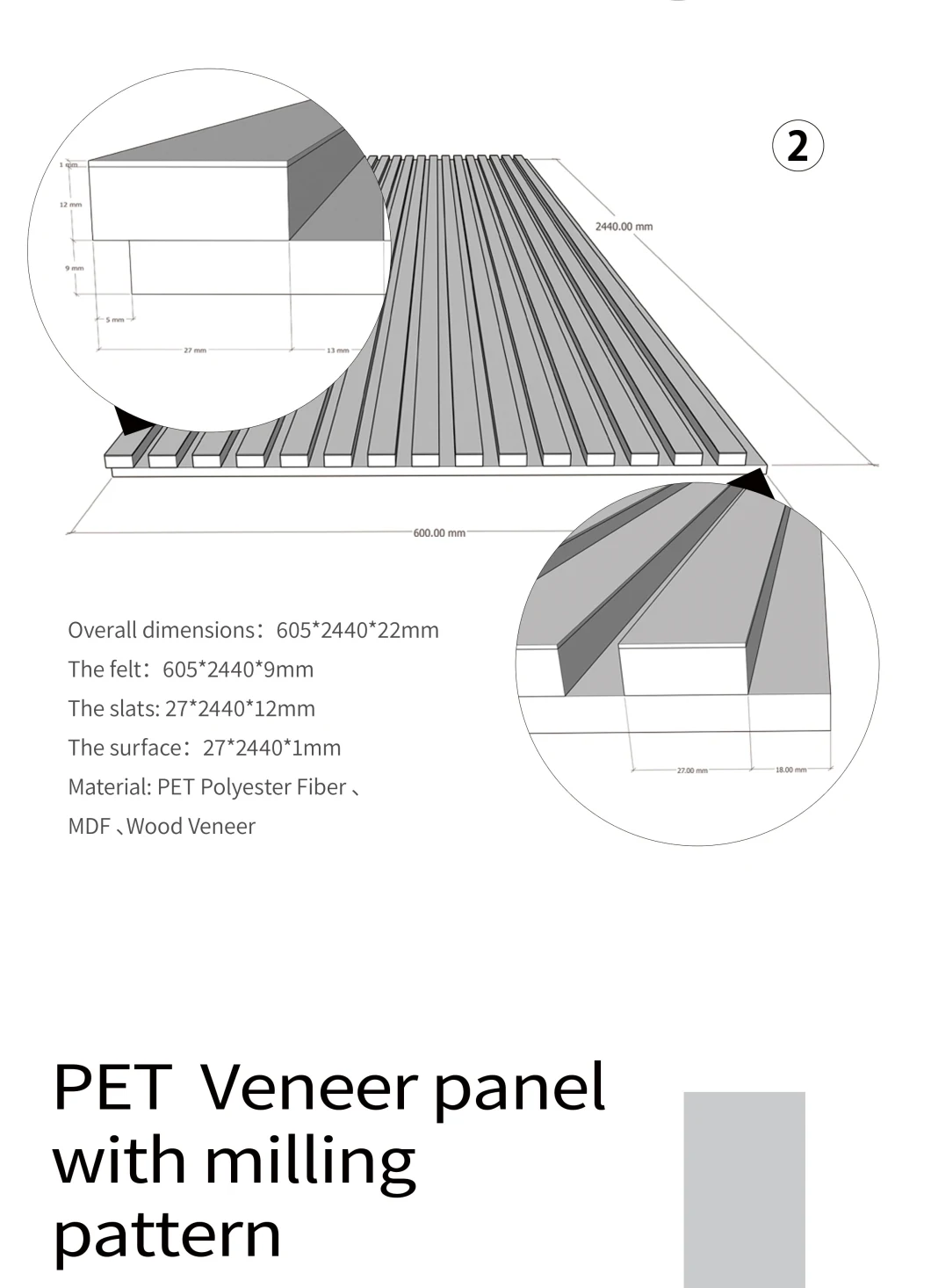 Walnut Slatted Wood Wall Acoustic Panel FSC/CE Certificate Manufacturer