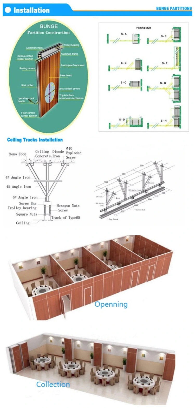 Function Room Divider Stackable Folding Partition Panel for Movie Room