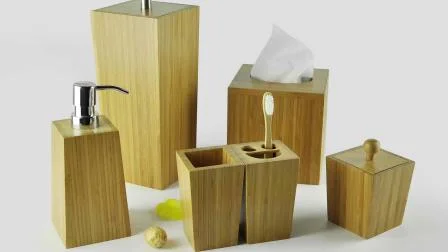 Legno di bambù carbonizzato ecologico, set da bagno per prodotti per accessori da bagno per la casa dell'hotel